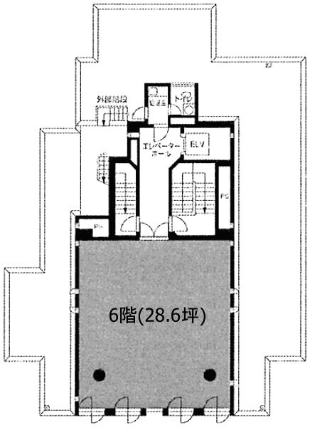 府中南ビル6F 間取り図