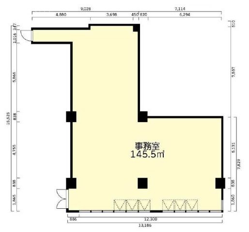 第7山秀ビル3F 間取り図