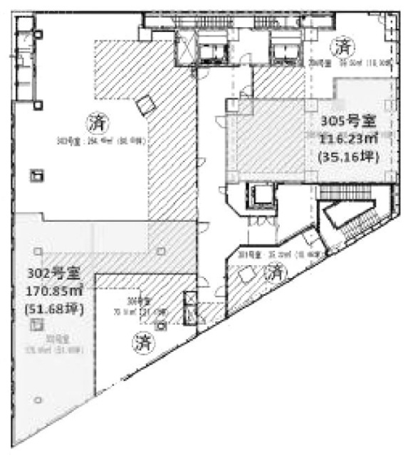 新鎌ヶ谷ムワトゥールビル302 間取り図