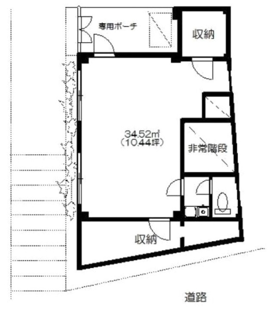 鶯谷北野ビルB1F 間取り図