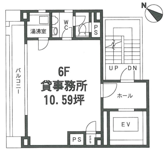 堀留スワンビル6F 間取り図