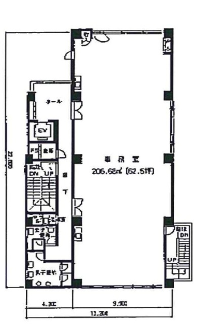 山崎第1ビルB 間取り図