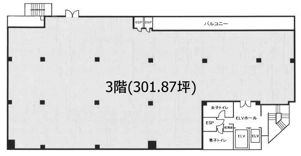 ヤマタネ門前仲町ビル3F 間取り図