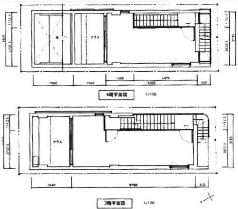 渋谷1丁目ビル3F～4F 間取り図
