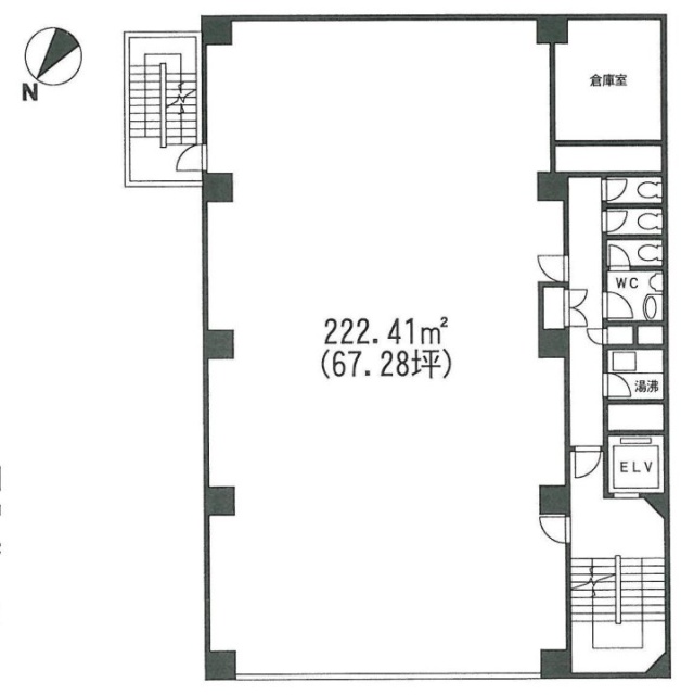 番町ポンピアンビル5F 間取り図