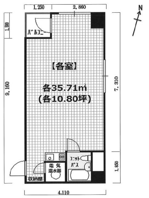 タック馬喰町804 間取り図