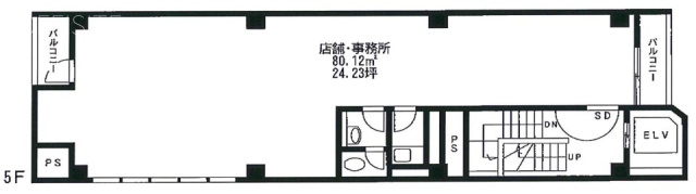 新光中町ビル5F 間取り図