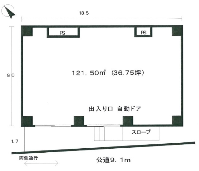 Kパレス羽田4丁目ビル1F 間取り図