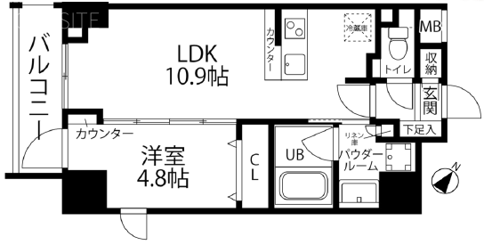 FRAMES AKASAKA1003 間取り図