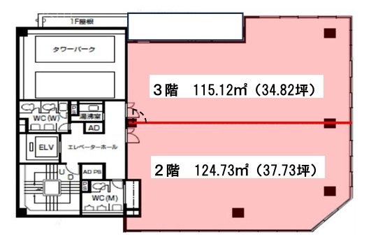 横浜弁天通第一生命ビル2F 間取り図