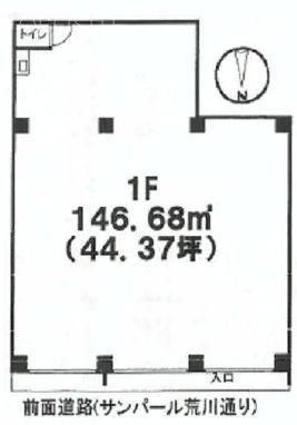 シントミプラザ町屋ビル1F 間取り図