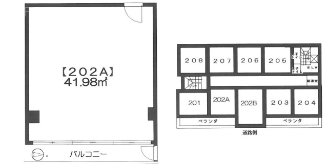 嶋田第1ビル202A 間取り図