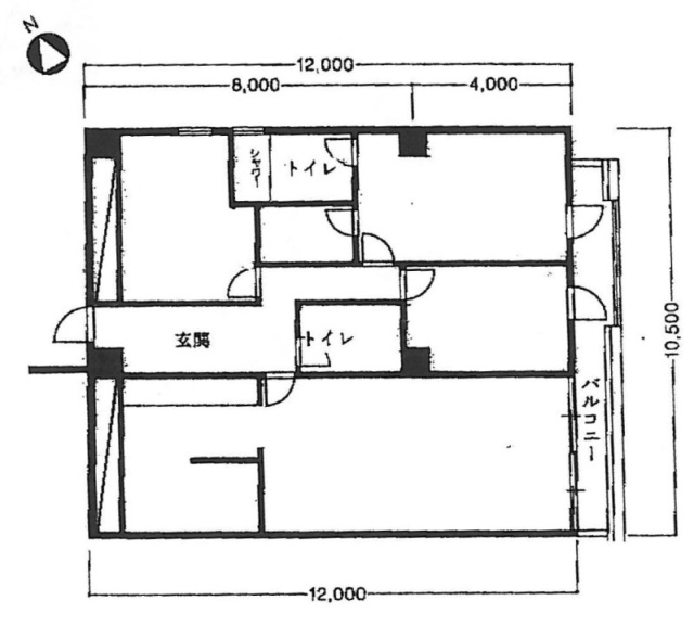 紀尾井ロイヤルハイツ302 間取り図