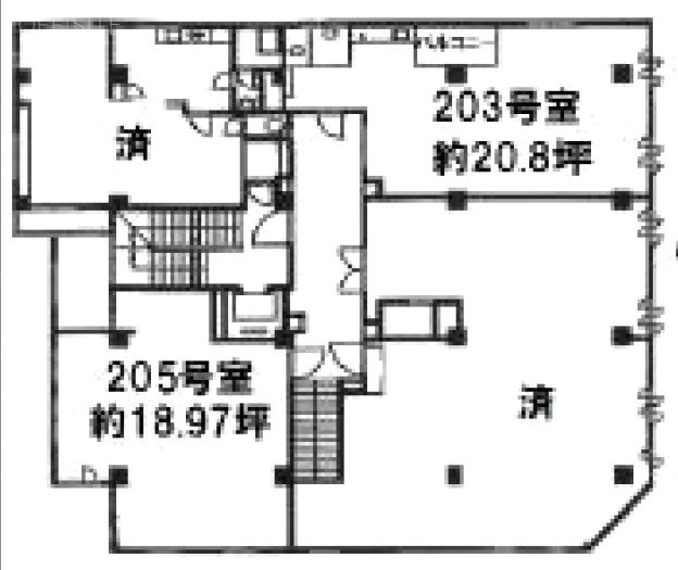 とくしまビル203 間取り図