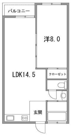 高輪中央マンション9F 間取り図