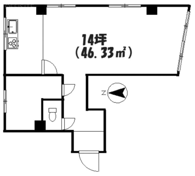 御苑ハイツ505 間取り図