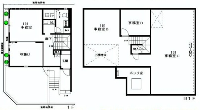 HコートビルB1-1 間取り図