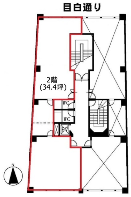 目白ハイビル西 間取り図