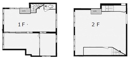 森田ビル1F～2F 間取り図