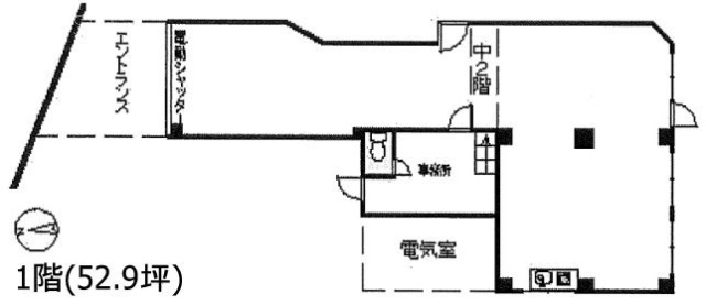 鶯谷サンハイム1F 間取り図