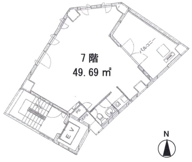 第6横芝ビル7F 間取り図