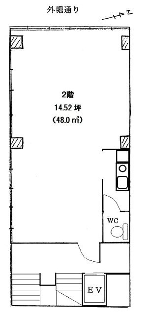 益川ビル2F 間取り図