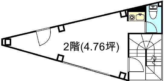 武川ビル2F 間取り図