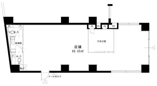 M-GATE(エムゲート)ビル1F 間取り図