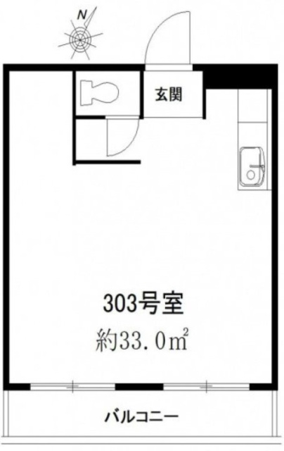 マーサ恵比寿303 間取り図