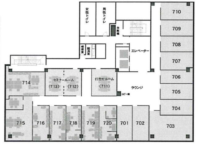 船橋本町プラザビル719 間取り図