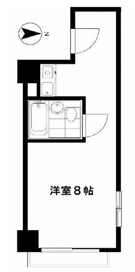 ルックハイツ新宿801 間取り図
