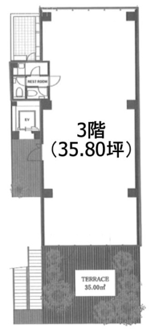 ESCALIER五番町(エスカリエ五番町)3F 間取り図