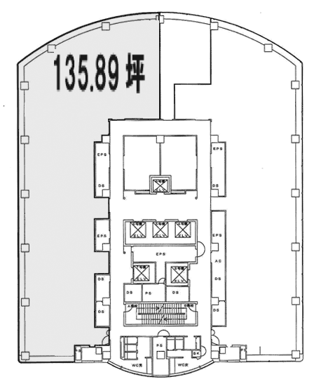 横浜東口ウィスポートビル20F 間取り図