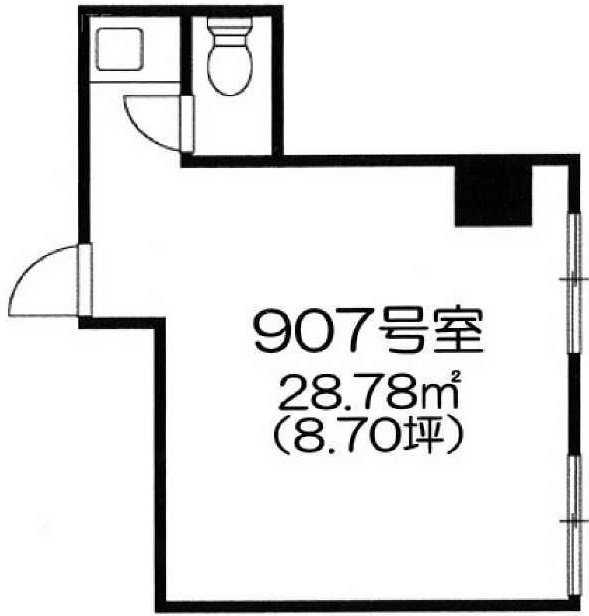 ワコーレ新宿第一ビル907 間取り図