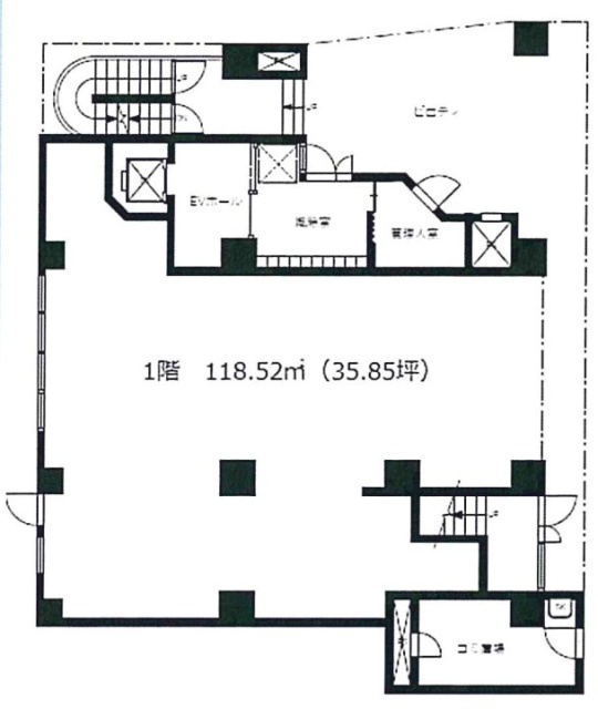 ライオンズマンション市谷薬王寺町1F 間取り図