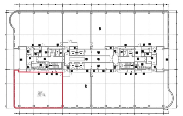 クイーンズタワーC棟20F 間取り図