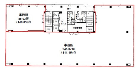 ルーシッドスクエア五反田ビル801 間取り図