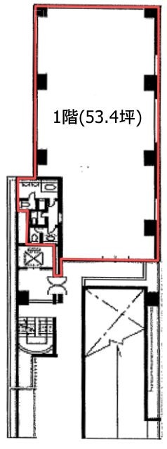 ドマーニ国立ビル1F 間取り図