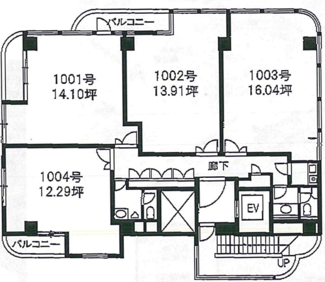 大伴(オオトモ)ビル1001 間取り図