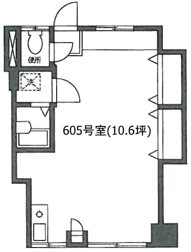 同栄新宿ビル605 間取り図