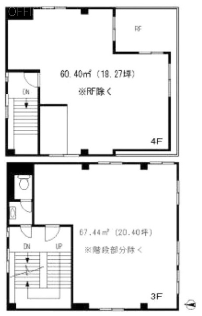 五香HALビル3F～4F 間取り図