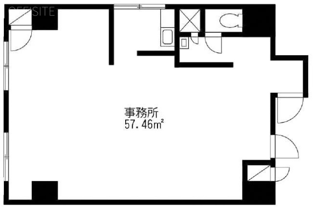 トーカン馬車道キャステールビル203 間取り図