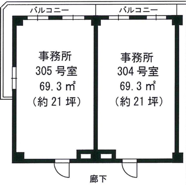 柴ニックハイム野毛ビル305 間取り図