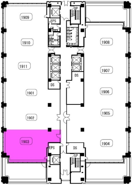 有楽町電気ビル北館19F1903区 間取り図