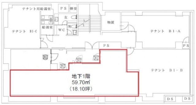 銀座GSビル2B1F 間取り図