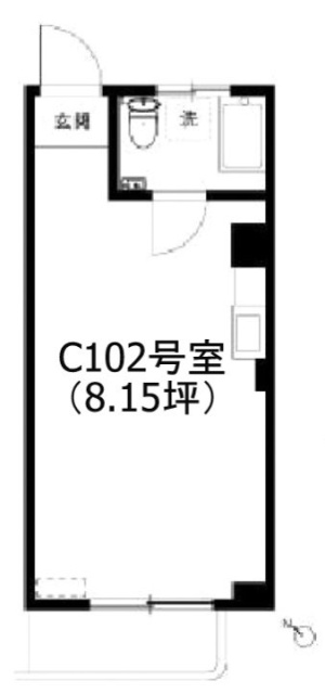 ヴィラシャンテⅢC102 間取り図