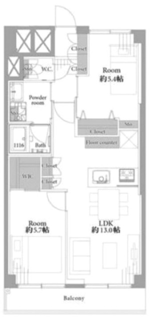 バロール代々木ビル703 間取り図