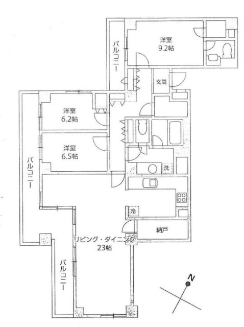 パレロワイヤル南青山207 間取り図