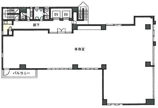 オーキッドプレイス人形町ウエスト2F 間取り図