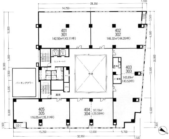 TK関内プラザ303B 間取り図